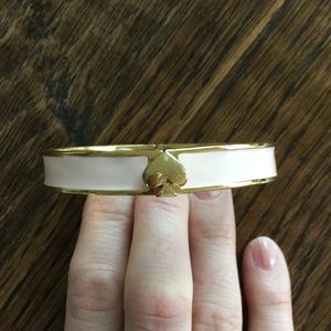 Kate Spade ♠️ pink gold enamel bangle bracelet